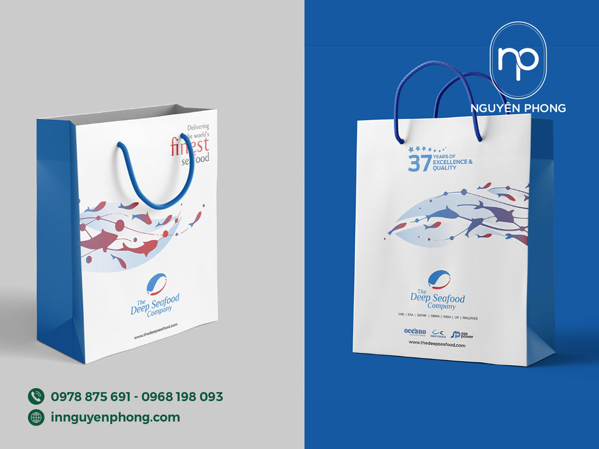 Mẫu túi giấy đựng sách in hình 